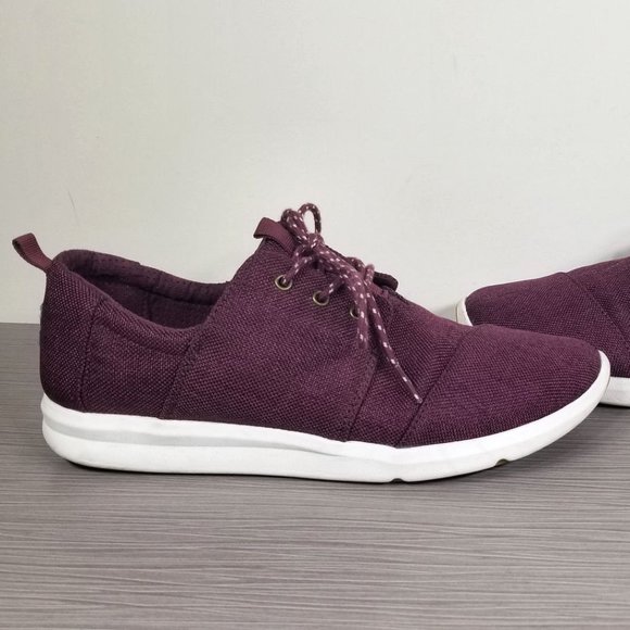 Toms Del Ray Sneaker, Black Cherry Textile, Womens Size 9.5 / 41 - Picture 7 of 11